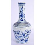 A DELFT BLUE AND WHITE VASE. 26 cm high.