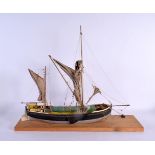 A FELLOWS AND CO GREAT YARMOUTH SCRATCH BUILT BOAT modelled as a Thames Sailing Barge Will Everard (