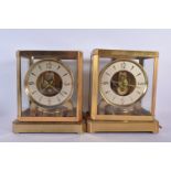 TWO AMERICAN ATMOS CLOCKS. 24 cm x 15 cm. (2)