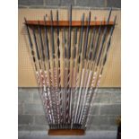 A collection of South African Xhosa ceremonial spears 210cm (Qty).