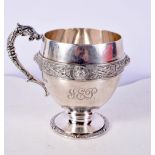 A 1920S IRISH SILVER MUG. Dublin 1923. 189 grams. 11 cm x 9.5 cm.