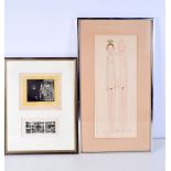 A framed pair of prints by Brunshill together with another print by William Eagon 43 x 17 cm (2)