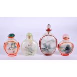 FOUR CHINESE REPUBLICAN PERIOD SNUFF BOTTLES. Largest 7.5 cm high. (4)