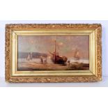 A framed 19th Century French School oil on canvas signed EL. Duranton 17 x 34 cm.