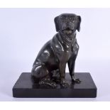 A CHARMING EARLY 20TH CENTURY EUROPEAN BRONZE DOG BUSINESS CARD HOLDER with articulated jaw. 21 cm x