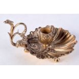 A CHARMING SILVER GILT CHAMBERSTICK. 276 grams. 12 cm wide.