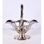 AN EDWARDIAN SILVER BASKET. Chester 1910. 236 grams. 20 cm x 12 cm.