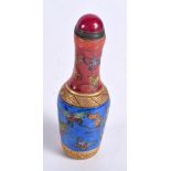 A Chinese enamelled snuff bottle 11cm