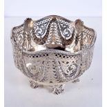 A SILVER OPENWORK BASKET. Chester 1963. 269 grams. 13 cm x 9 cm.