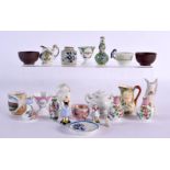 ASSORTED VINTAGE PORCELAIN including a Kangxi miniature vase, yixing wares etc. (qty)