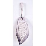 A VICTORIAN SILVER FISH SLICE. London 1843. 31 cm long.