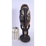 A VINTAGE PAPUA NEW GUINEA CARVED WOOD FIGURE. 33 cm high.