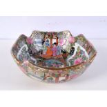 A Chinese porcelain Famille Rose bowl decorated with Phoenix and figures 7 x 15 cm.