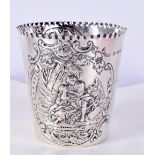 AN ANTIQUE SILVER BEAKER. Birmingham 1899. 108 grams. 8.8 cm x 8.8 cm.