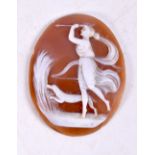 AN ANTIQUE CAMEO PLAQUE. 4.5 cm x 3.5 cm.