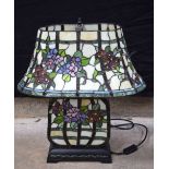 A Tiffany style table lamp 55 x 55 cm.