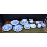 ASSORTED BLUE AND WHITE including Spode. (qty)