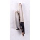 A STERLING SILVER PEN. 28 grams. 13 cm long.