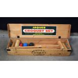 A cased Jacques Croquet set .