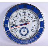 A ROLEX SHOP DISPLAY ADVERTISING WALL CLOCK. 33 cm diameter.