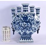 A CHINESE BLUE AND WHITE PORCELAIN TULIP VASE 20th Century. 32 cm x 15 cm.