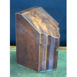 A GEORGE III MAHOGANY KNIFE BOX. 42 cm x 22 cm.