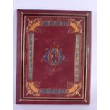 A FINE QUALITY VICTORIAN TOOLED LEATHER WRITING BOOKLET. 33 cm x 28 cm.