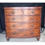 A VICTORIAN CHEST OF DRAWERS. 102 cm x 105 cm.