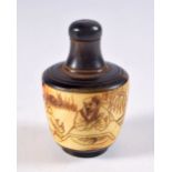 A small Chinese bone snuff bottle 6cm .