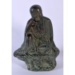 A 19TH CENTURY CHINESE BRONZE FIGURE OF A BUDDHA Qing. 19 cm x 13 cm.