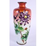 A JAPANESE TAISHO PERIOD CLOISONNE ENAMEL VASE. 17 cm high.