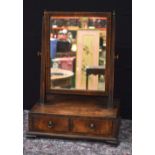 A George III Mahogany dressing top mirror C1760 53 x 38 cm .