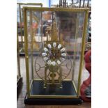 A LARGE CONTEMPORARY BIG WHEEL SKELETON CLOCK. 52 cm x 28 cm.