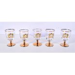 A collection of commemorative glasses 1953 Queens Coronation 9cm (5).