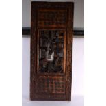 A LATE 19TH CENTURY CHINESE CARVED WOOD CALLIGRAPHY PANEL Qing. 112 cm x 48 cm.