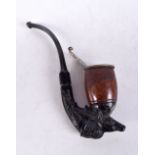 AN ANTIQUE BAVARIAN BLACK FOREST PIPE. 13.5 cm x 6 cm.