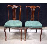 A pair of Warings of Oxford Street mahogany dining chairs 85 x 40 x 41 cm (2)
