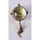 A CONTEMPORARY BALL CLOCK. 8.5 cm wide.