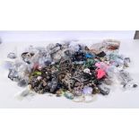 A huge collection of costume jewellery/necklaces. (Qty)