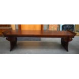 AN EARLY 20TH CENTURY CHINESE HARDWOOD LOW TABLE Late Qing/Republic. 45 cm x 158 cm x 42.5 cm.
