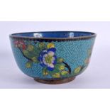 A 19TH CENTURY CHINESE CLOISONNE ENAMEL CIRCULAR BOWL Qing. 10.5 cm diameter.