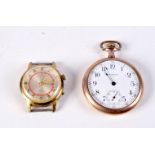 A Waltham pocket watch together with a Helbros Circa 1940's wristwatch