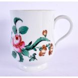 AN UNUSUAL 19TH CENTURY CONTINENTAL ENAMELLED PORCELAIN MUG probably French or Russian. 15 cm x 12 c