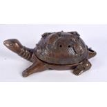 A Chinese bronze Turtle incense burner 8 x 24 x 13 cm