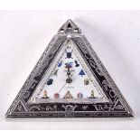 A SILVER MASONIC WATCH. 5 cm x 5.5 cm.