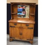 A 19th Century Arts and Crafts oak 2 drawer dresser 164 x108 .
