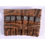 A RARE SET OF TRIBAL MARQUISE ISLANDS PRINTING BLOCKS. 13.5 cm wide overall.