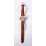 A GOOD 18CT GOLD MOVADO WRISTWATCH. 3.5 cm wide inc crown.