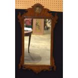 A George III Mahogany wall mirror C1760 53 x 38 cm ,