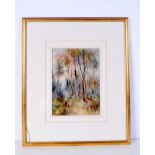William Manners 1860-1930 framed watercolour of a female in a wood 24.5 x 17 cm.